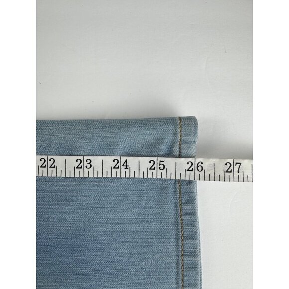 Lafayette 148 Light Wash Blue Denim Jeans Cropped Wide Leg Size 12 GUC READ - Picture 10 of 11